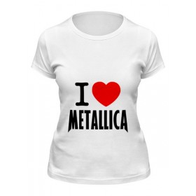 Женская футболка с принтом I love Metallica в Архангельске,  |  | 