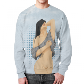 full_print_sweatshirt с принтом Gorgeous girl в Архангельске,  |  | 