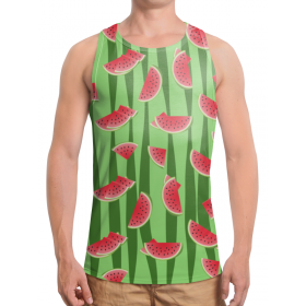 full_print_tanktop с принтом Арбуз в Архангельске,  |  | Тематика изображения на принте: 