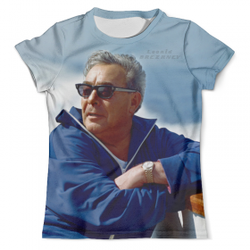 full_print_tee с принтом Leonid Brezhnev Design в Архангельске, Футболка с нанесением полноцветного изображения по всей поверхности может быть выполнена в двух вариантах - ХЛОПОК и СИНТЕТИКА. | Хлопок - ткань из 100% хлопка высшего качества пенье.  <br>Синтетика - ткань с высоким содержанием синтетического волокна (до 80%).  Материал хорошо тянется, имеет приятную на ощупь фактуру | 