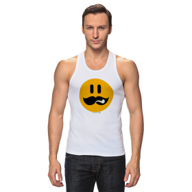 tanktop с принтом Сталин смаил. Stalin smile. в Архангельске,  |  | Тематика изображения на принте: 