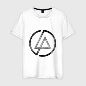 Мужская футболка хлопок с принтом Linkin Park в Архангельске, 100% хлопок | прямой крой, круглый вырез горловины, длина до линии бедер, слегка спущенное плечо. | Тематика изображения на принте: 