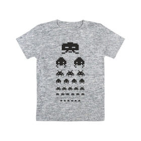 Детская футболка хлопок с принтом Чужие. Инопланетяне. в Архангельске, 100% хлопок | круглый вырез горловины, полуприлегающий силуэт, длина до линии бедер | Тематика изображения на принте: игра | кино | нинтендо | офтальмолог | фильм