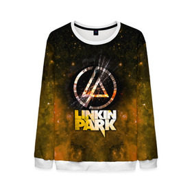 Мужской свитшот 3D с принтом Linkin Park космос в Архангельске, 100% полиэстер с мягким внутренним слоем | круглый вырез горловины, мягкая резинка на манжетах и поясе, свободная посадка по фигуре | Тематика изображения на принте: bennington | chester | linkin park | альтернативный | беннингтон | группа | ленкин | линкин | майк | метал | музыкант | ню | нюметал | парк | певец | рок | рэп | честер | электроник