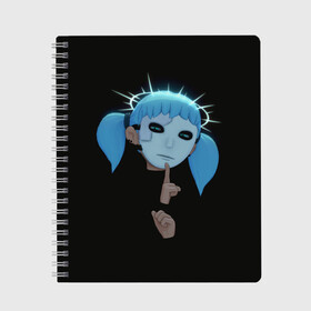 Тетрадь с принтом Sally Face (1) в Архангельске, 100% бумага | 48 листов, плотность листов — 60 г/м2, плотность картонной обложки — 250 г/м2. Листы скреплены сбоку удобной пружинной спиралью. Уголки страниц и обложки скругленные. Цвет линий — светло-серый
 | face | fisher | larry johnson | mask | sally | sally face | sally fisher | демоны | духи | маска | призраки | салли | салли фейс | салли фишер | фейс