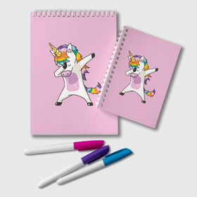 Блокнот с принтом Единорог в Архангельске, 100% бумага | 48 листов, плотность листов — 60 г/м2, плотность картонной обложки — 250 г/м2. Листы скреплены удобной пружинной спиралью. Цвет линий — светло-серый
 | Тематика изображения на принте: animal | cool | cute | fabulous | horn | horse | magical | pink | rainbow | unicorn | волшебный | единорог | животное | лошадь | милый | прикольный | радуга | рог | розовый | сказочный