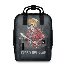 Женский рюкзак 3D Punk’s Not Dead: в Архангельске, 100% полиэстер | лямки с регулируемой длиной, сверху ручки, чтобы рюкзак нести как сумку. Основное отделение закрывается на молнию, как и внешний карман. Внутри два дополнительных кармана, один из которых закрывается на молнию. По бокам два дополнительных кармашка, куда поместится маленькая бутылочка
 | punk | punks | punk’s not dead | rock | rocker | метал | металл | панк | панки | рок | рокер | тяжелая музыка