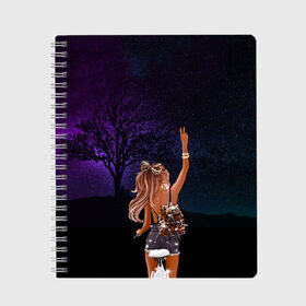 Тетрадь с принтом Романтика в Архангельске, 100% бумага | 48 листов, плотность листов — 60 г/м2, плотность картонной обложки — 250 г/м2. Листы скреплены сбоку удобной пружинной спиралью. Уголки страниц и обложки скругленные. Цвет линий — светло-серый
 | gucci | бренд | влюбленность | гуччи | девушка | дерево | жена | звездопад | космос | кофе | луис витон | люблю | люблю мужа | любовь | милый | муж | новый нод | одиночество | парень | прада | романтика