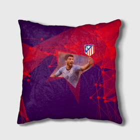 Подушка 3D с принтом Луис Суарес в Архангельске, наволочка – 100% полиэстер, наполнитель – холлофайбер (легкий наполнитель, не вызывает аллергию). | состоит из подушки и наволочки. Наволочка на молнии, легко снимается для стирки | атлетико | луис суарес | мадрид | популярные | футбол | футболист