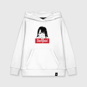 Детская толстовка хлопок с принтом Нагаторо Senpai в Архангельске, 100% хлопок | Круглый горловой вырез, эластичные манжеты, пояс, капюшен | Тематика изображения на принте: anime | nagatoro | senpai | аниме | нагаторо | не издевайся надо мной | сенпай | сэнпай