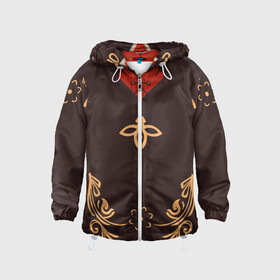 Детская ветровка 3D с принтом КОСТЮМ ХУ ТАО HU TAO в Архангельске, 100% полиэстер | подол и капюшон оформлены резинкой с фиксаторами, по бокам два кармана без застежек, один потайной карман на груди | Тематика изображения на принте: anime | game | genshin | hu tao | impact | lumin | paimon | pyro | аниме | взрыв | геншин | игра | импакт | итэр | люмин | молитва | паймон | пиро | путешественник | тейват | ху тао