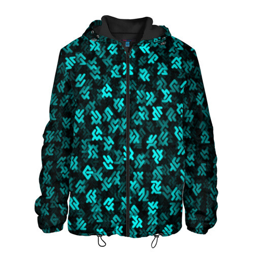 Мужская куртка 3D Инопланетная письменность фото