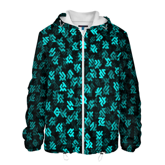 Мужская куртка 3D Инопланетная письменность фото