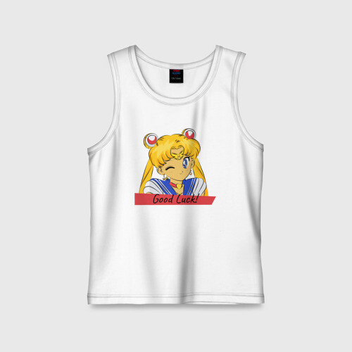 Детская майка хлопок Sailor Moon Good Luck фото