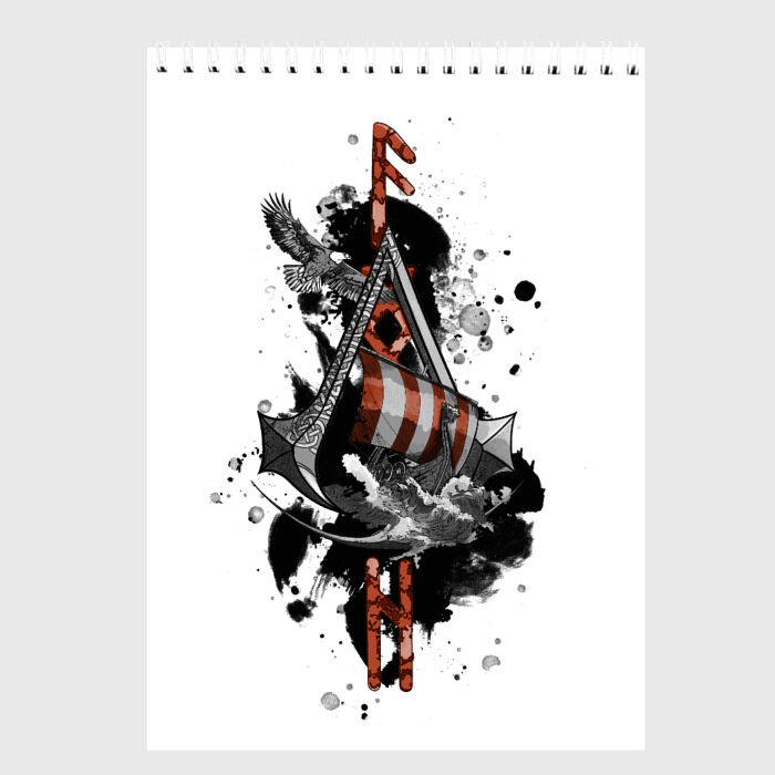 Скетчбук Assassins Creed Valhalla Тату фото